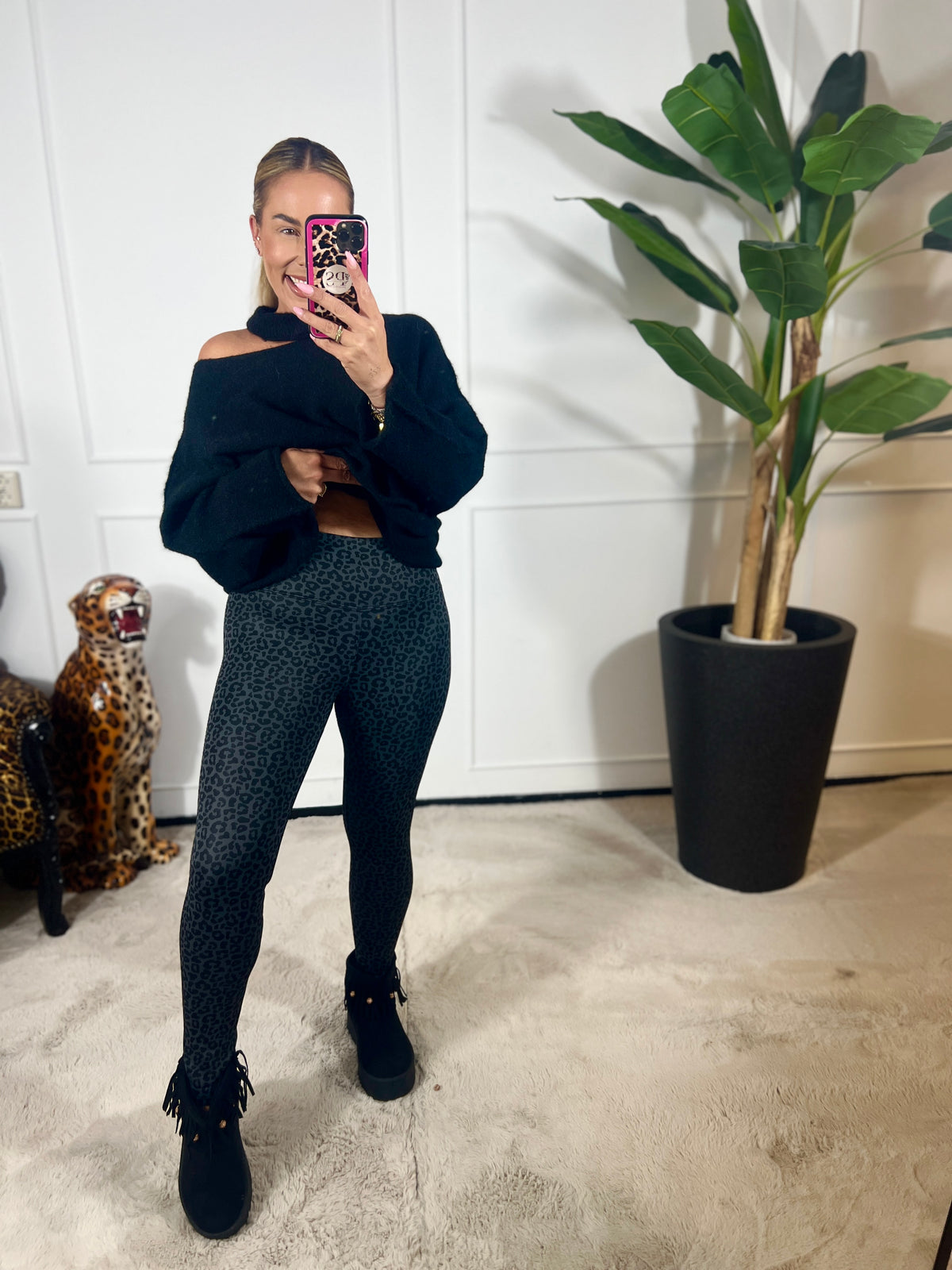 GEVOERDE PANTER LEGGING
