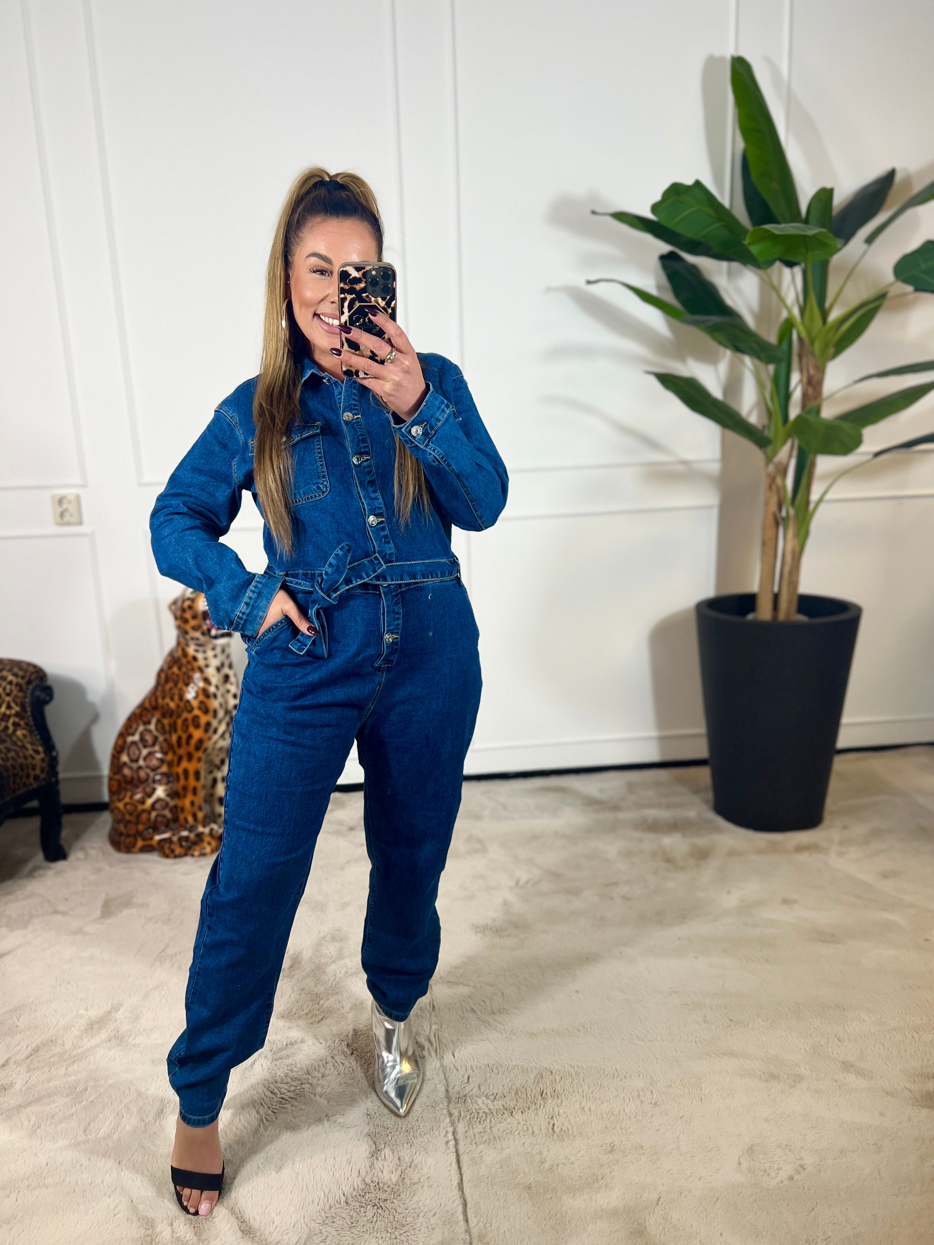 DENIM STRETCH JUMPSUIT (IN MATEN)