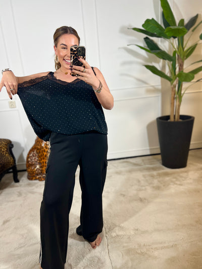 WOMAN TOP *GLITTER* (T/M 50) + VIDEO