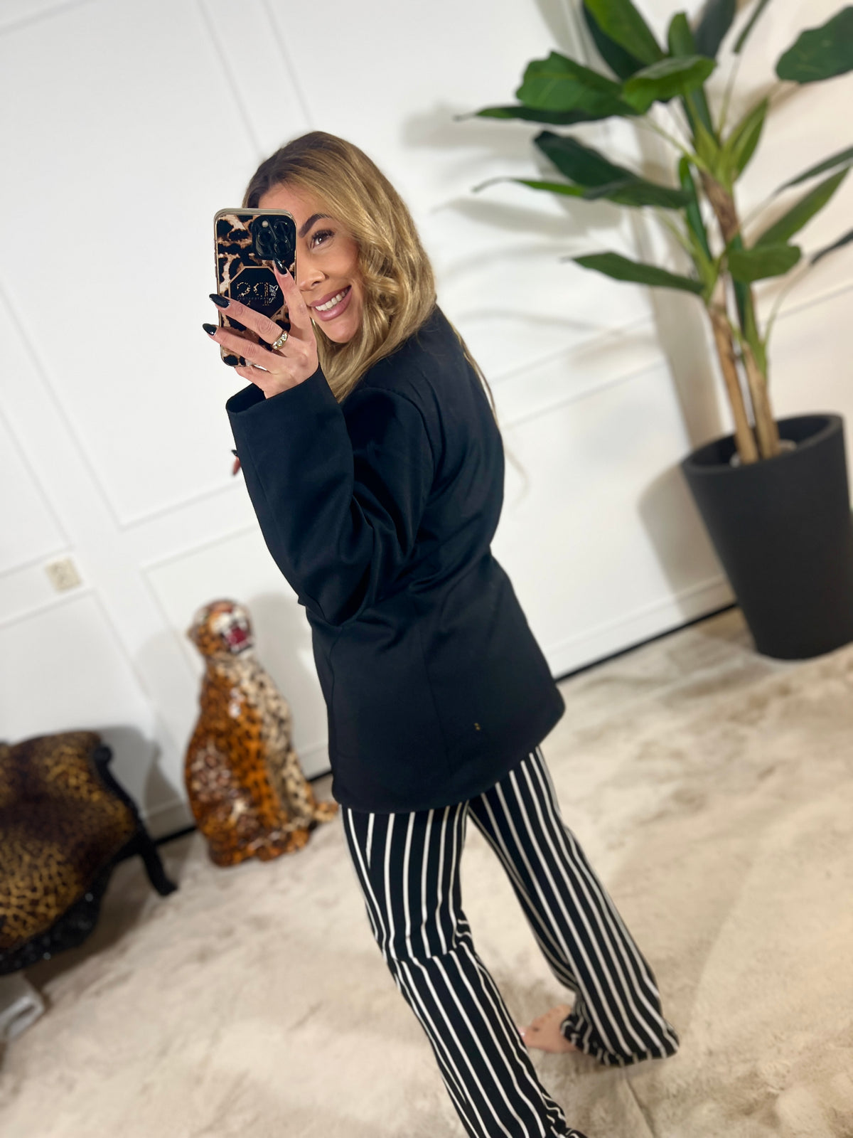 JUMBO KRIJTSTREEP TRAVEL TROUSER