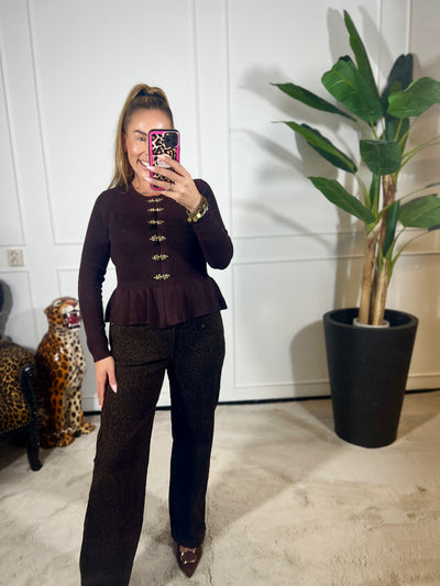 LUXE BUTTON PEPLUM