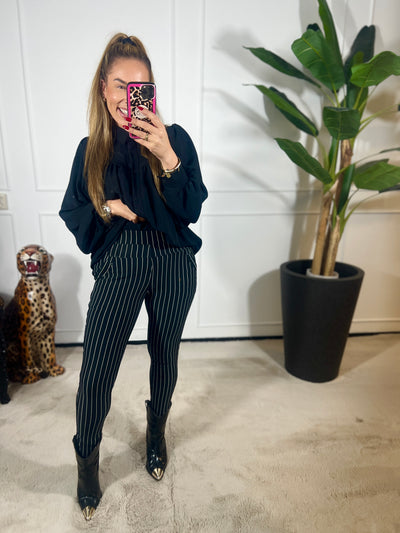 KRIJTSTREEP TRAVEL TROUSERS