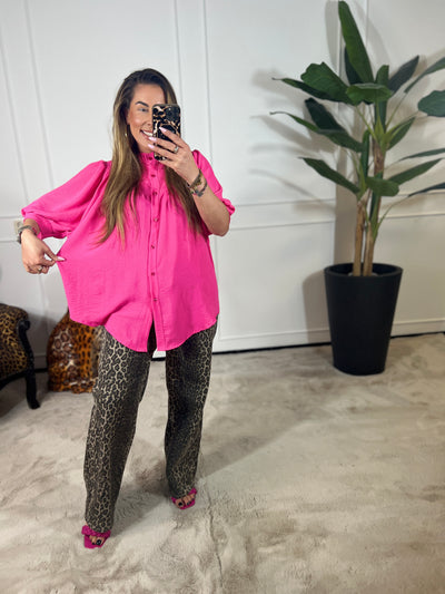 PETITE KORTE MOUW *KENDALL* BLOUSE (T/M 46-48)