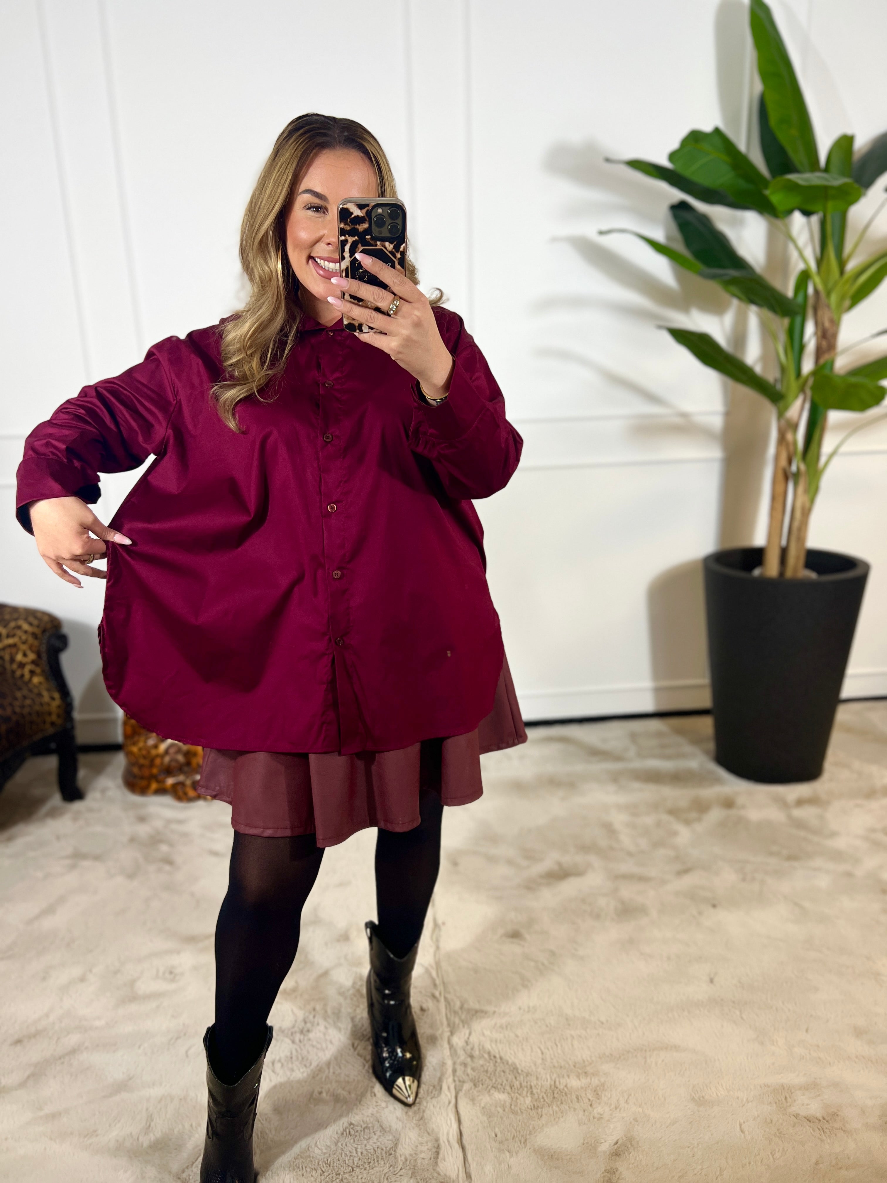 KATOENEN BASIC BLOUSE (T/M 48+)