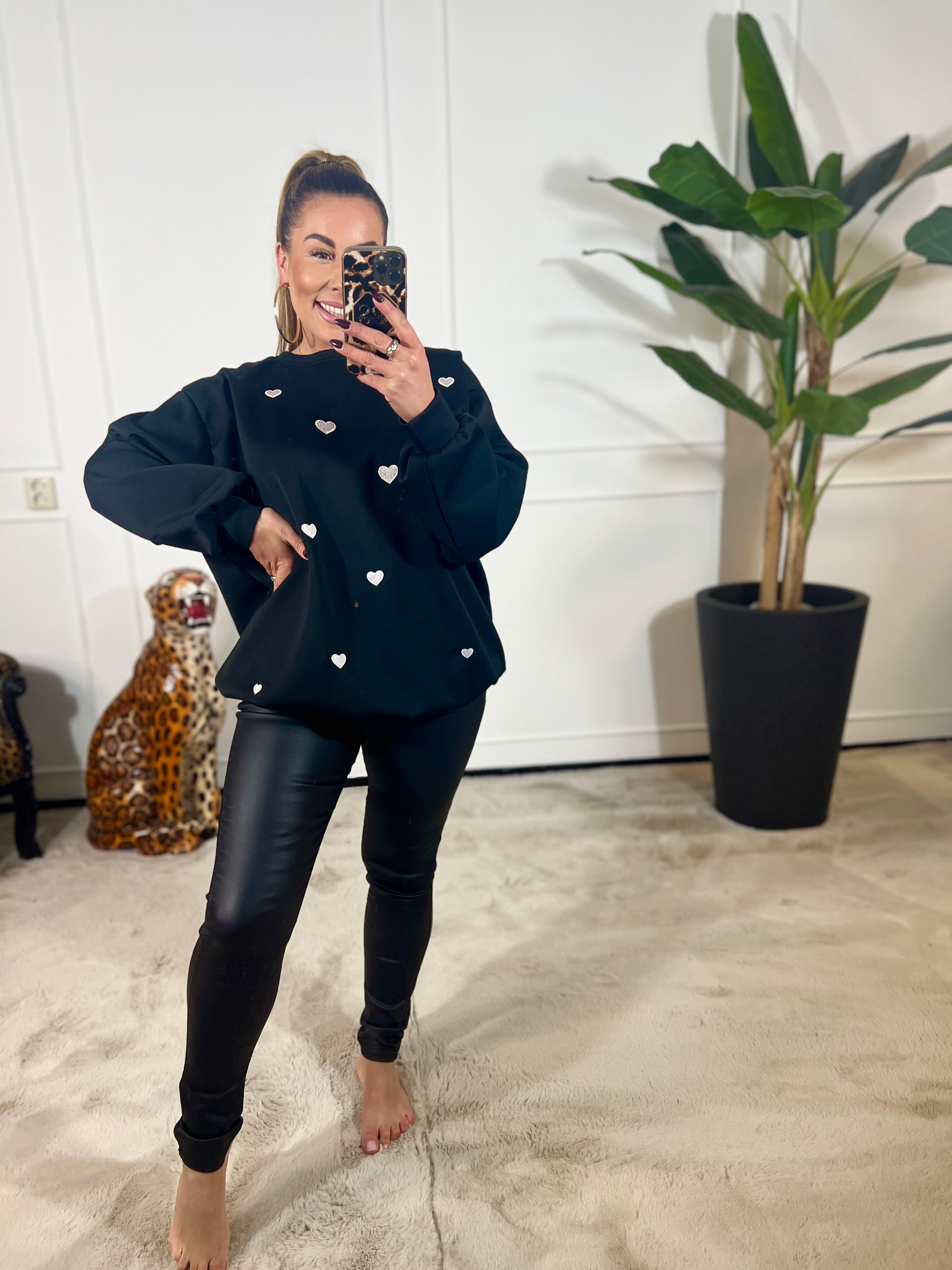 LEATHERLOOK STRETCH JEANS - 5025 + VIDEO