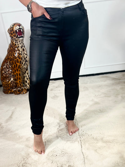 LEATHERLOOK STRETCH JEANS - 5025 + VIDEO