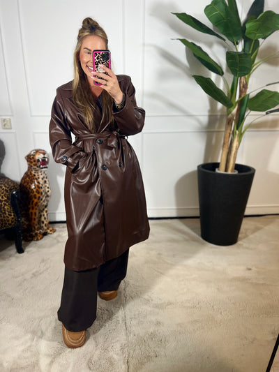 TRENCHCOAT LEATHERLOOK