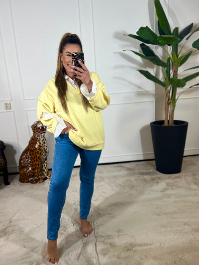 SWEATER MET SILK BLOUSE (T/M 48)