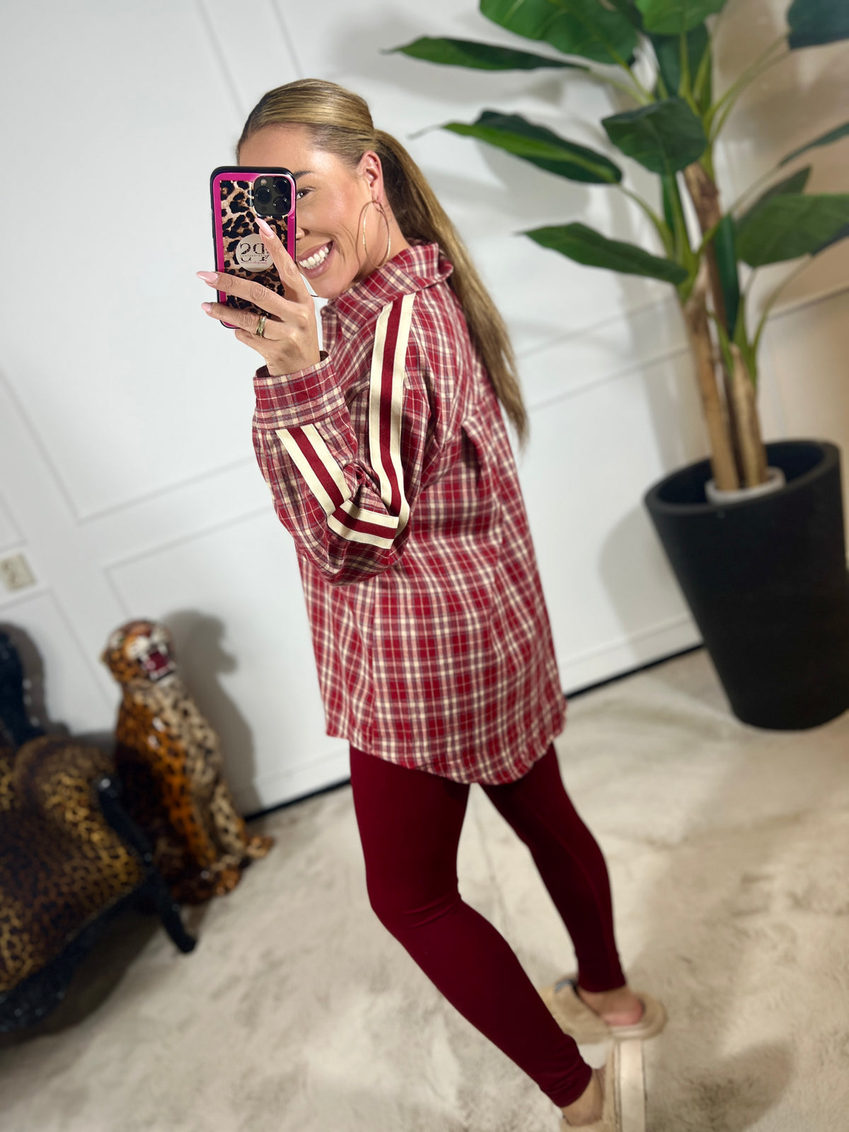 AMOUR CHECK BLOUSE