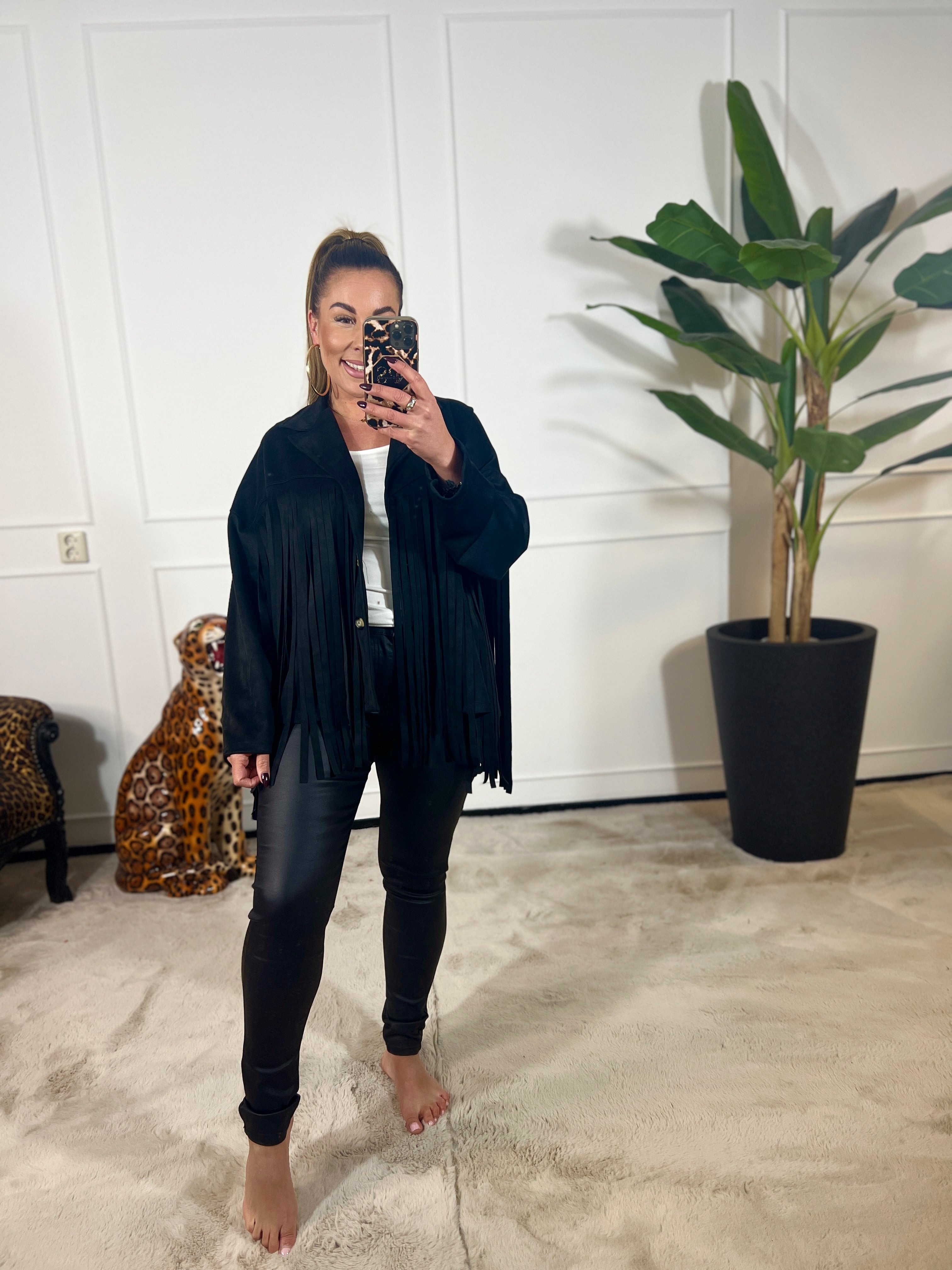LEATHERLOOK STRETCH JEANS - 5025 + VIDEO