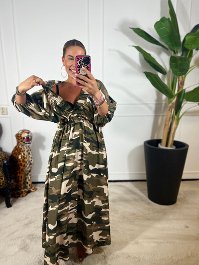 ZIVA ARMY MAXI DRESS