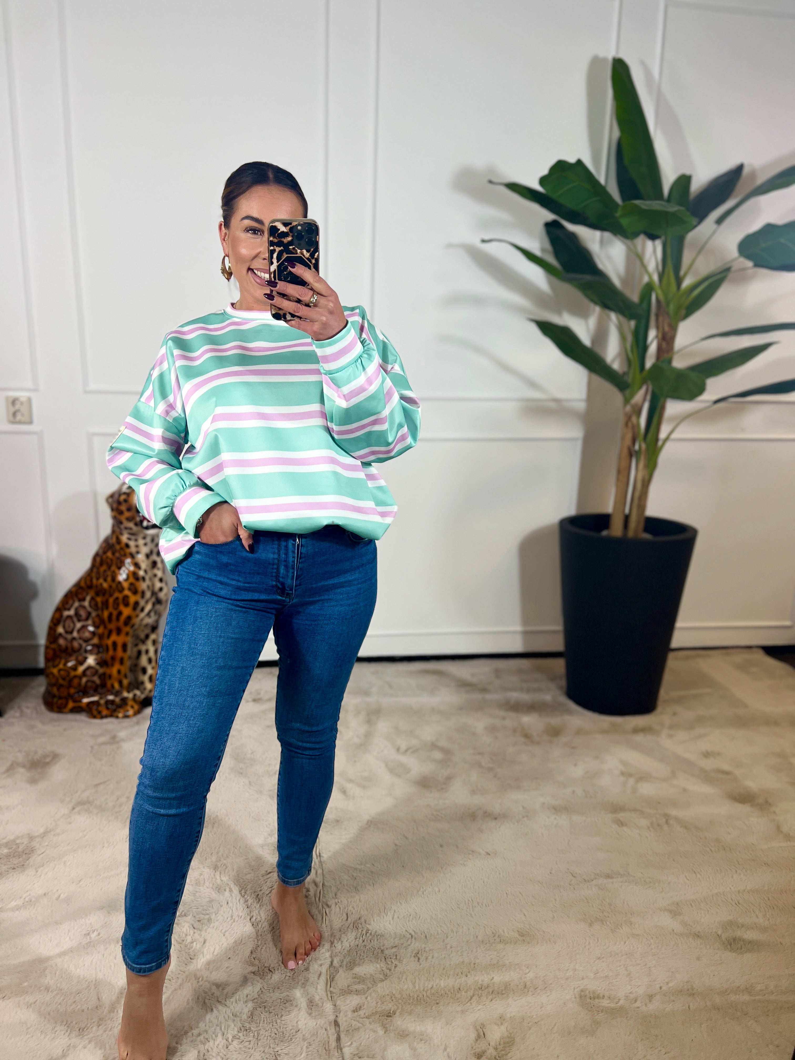 *L.I.P.* STRIPE SWEATER (T/M 48)