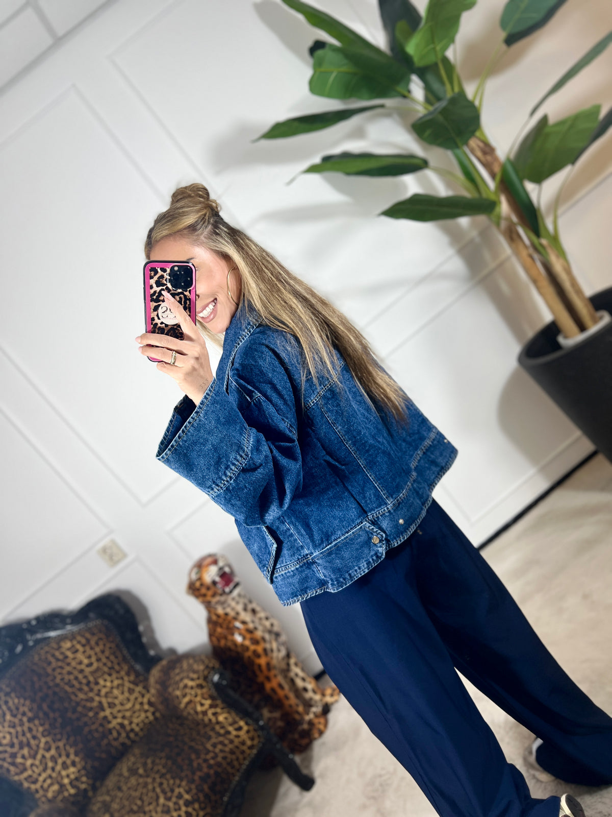 JOLIE DENIM BIKER JACKET