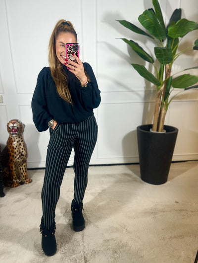 KRIJTSTREEP TRAVEL TROUSERS