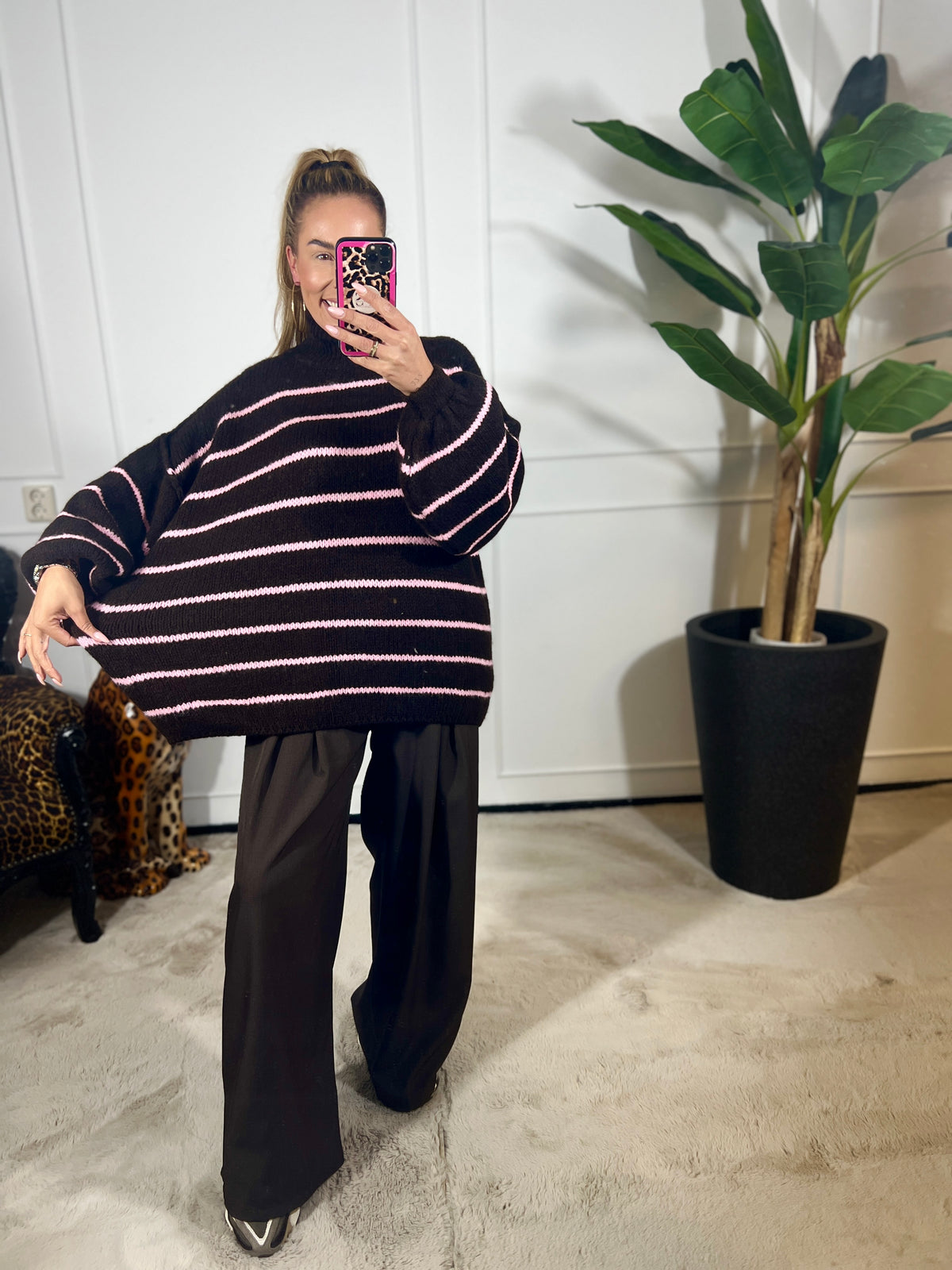 STRIPE TURTLENECK