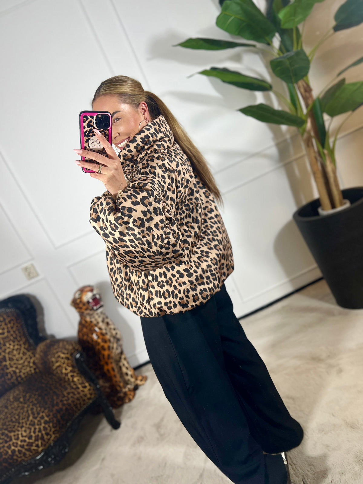 PUFF JACKET PANTERPRINT
