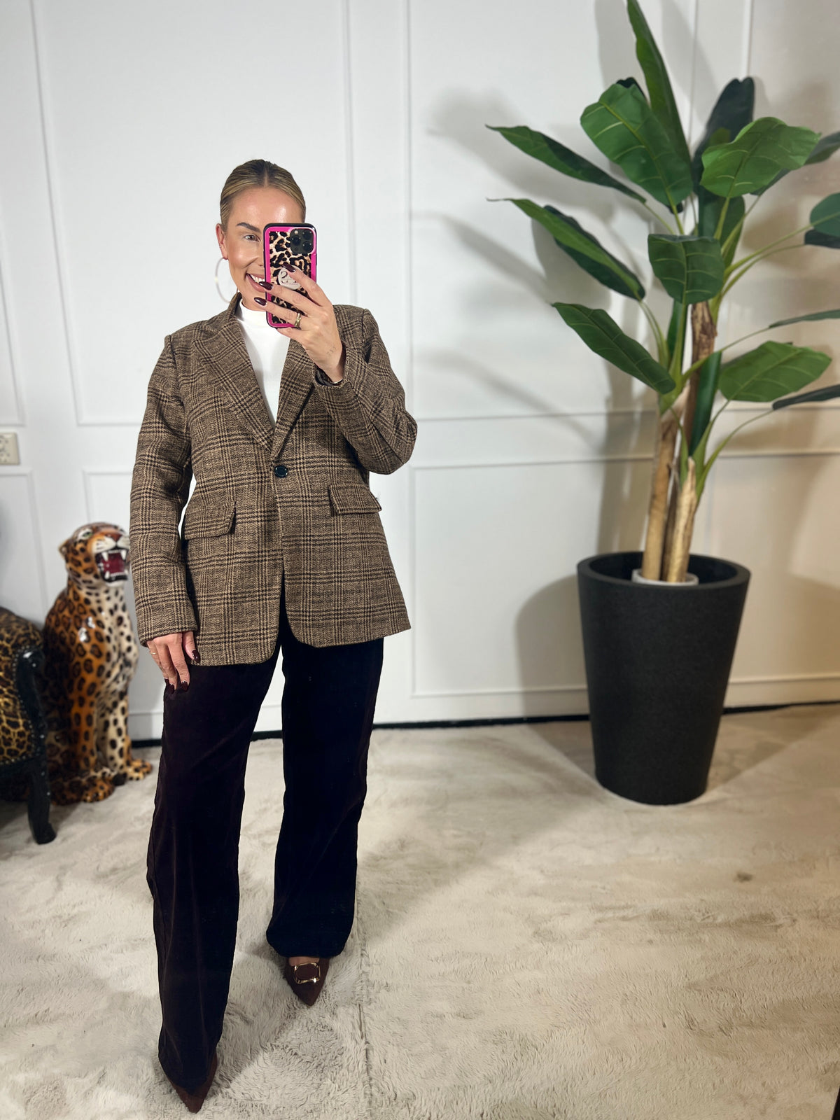 AMÉLIE CHECK BLAZER