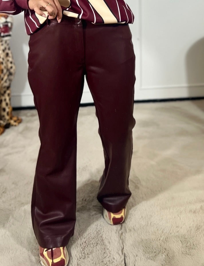 LEATHERLOOK NORFY JEANS