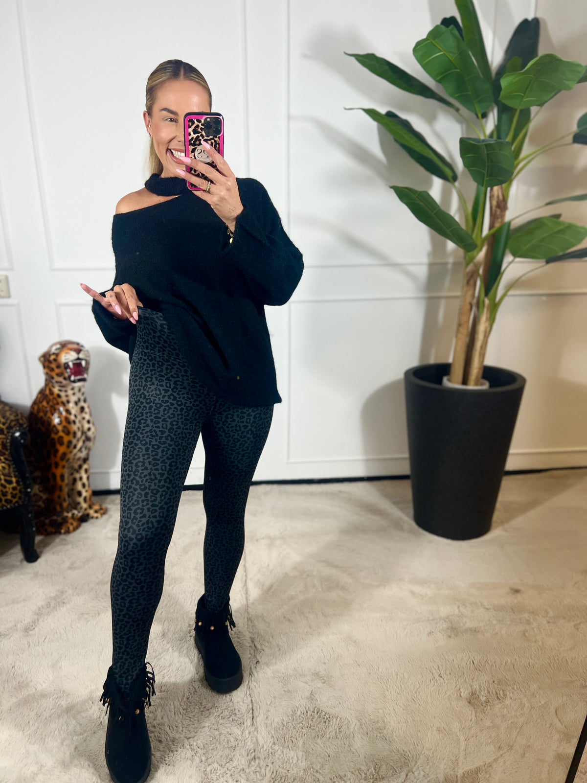 GEVOERDE PANTER LEGGING