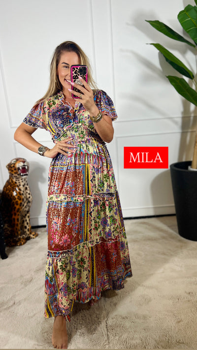 MILA HANDGEMAAKTE IBIZA JURK
