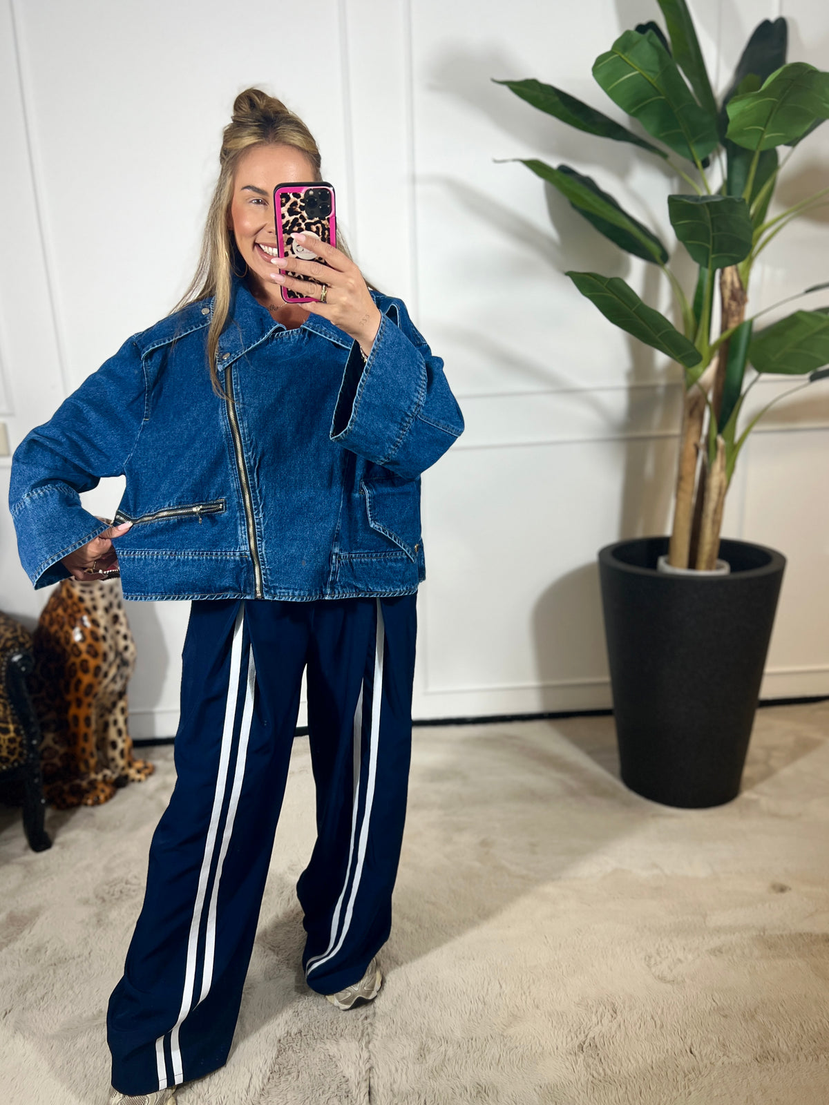 JOLIE DENIM BIKER JACKET