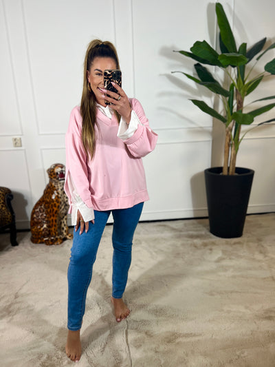 SWEATER MET SILK BLOUSE (T/M 48)