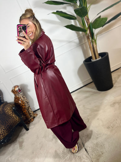 TRENCHCOAT LEATHERLOOK