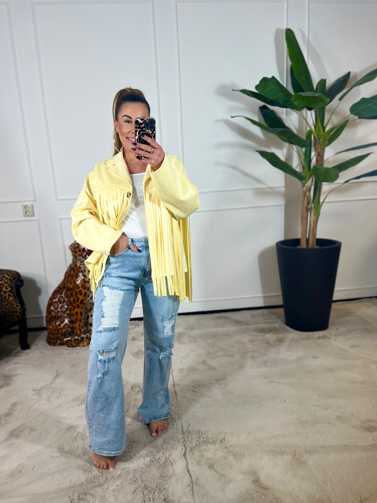 GESCHEURDE WIDE LEG JEANS - J035 + VIDEO