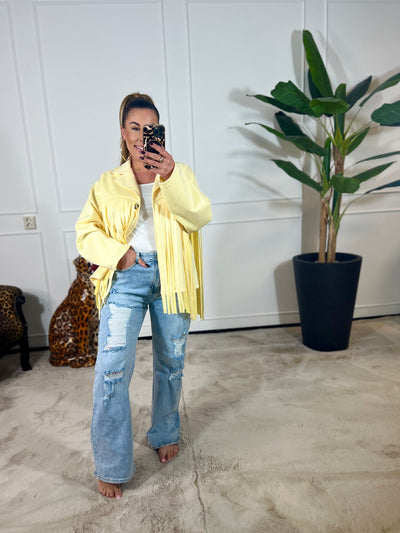 GESCHEURDE WIDE LEG JEANS - J035 + VIDEO