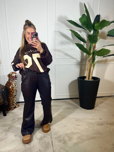 LEATHERLOOK NORFY JEANS