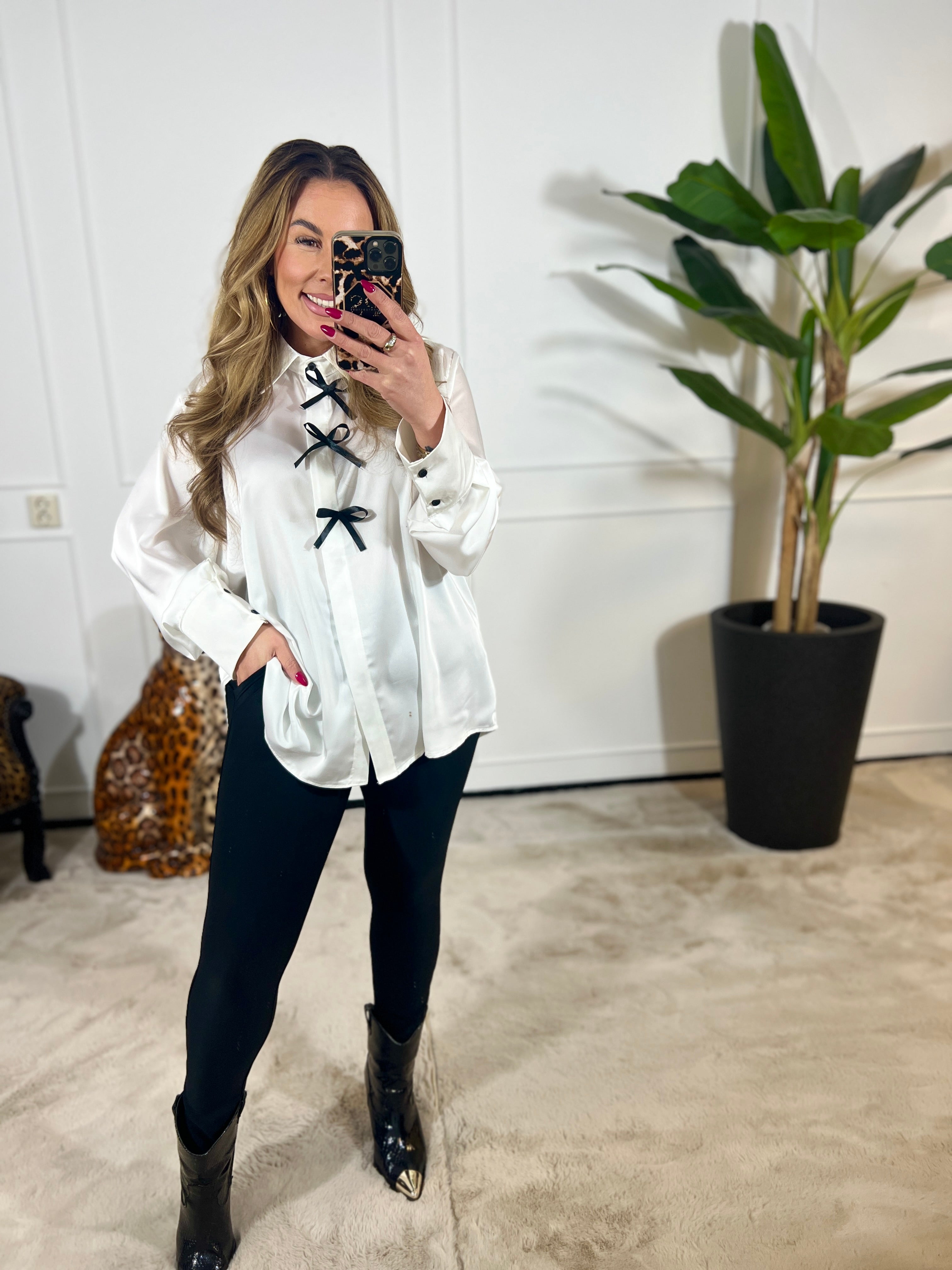 STRIKJES BLOUSE (T/M 46-48)