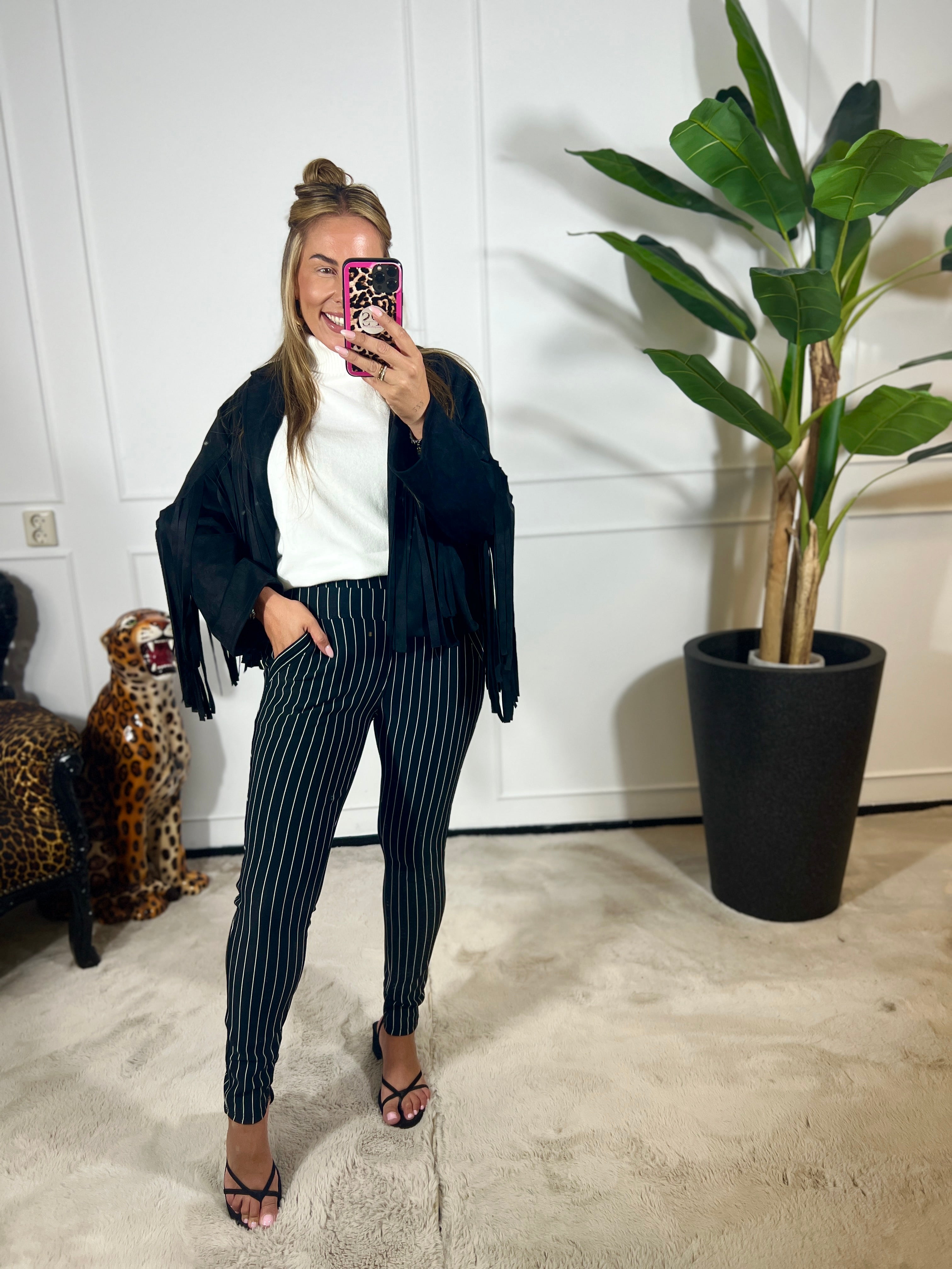 KRIJTSTREEP TRAVEL TROUSERS
