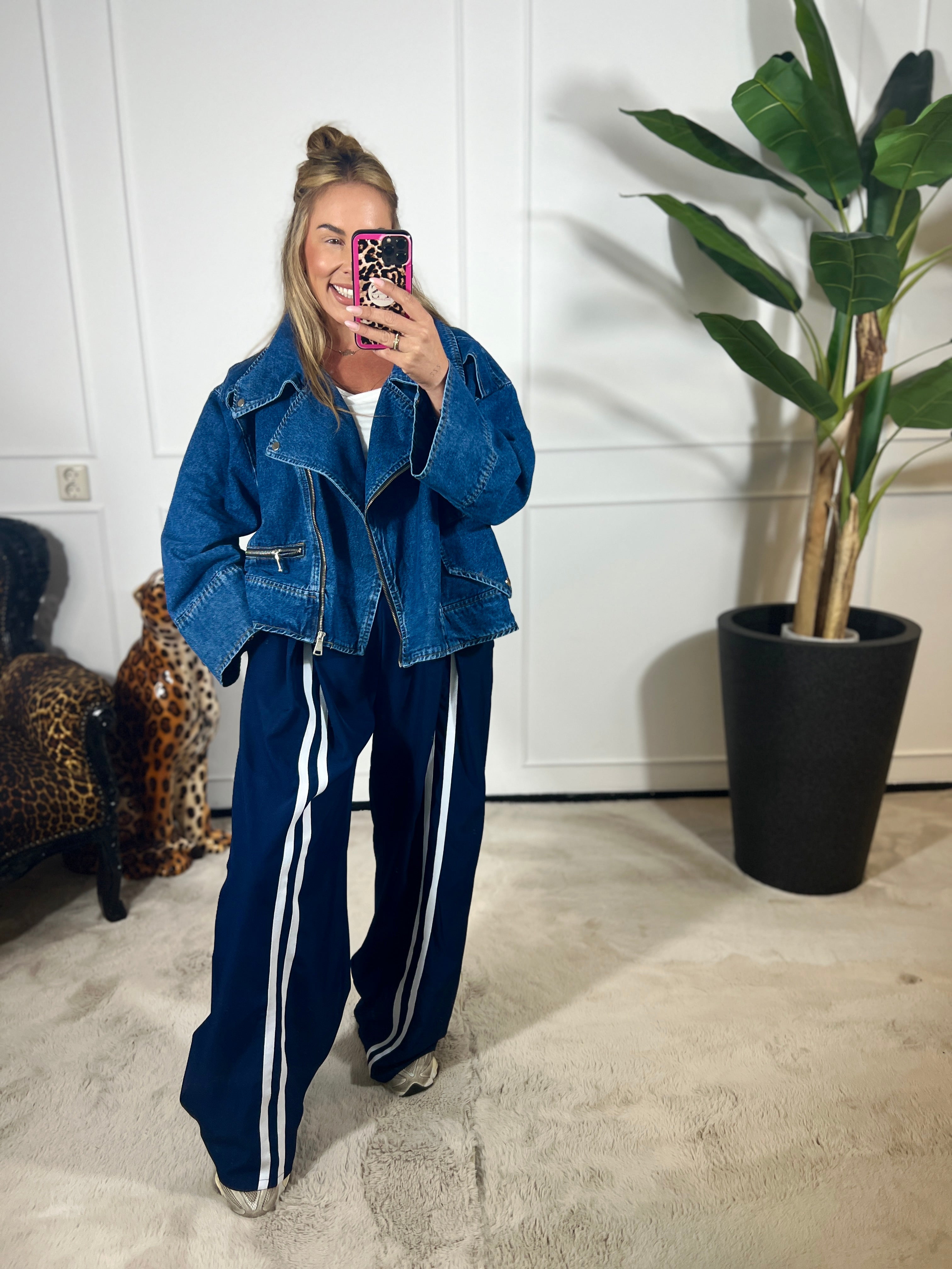 JOLIE DENIM BIKER JACKET