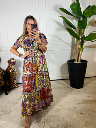 MILA HANDGEMAAKTE IBIZA JURK