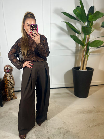 VIOLET MESH BLOUSE