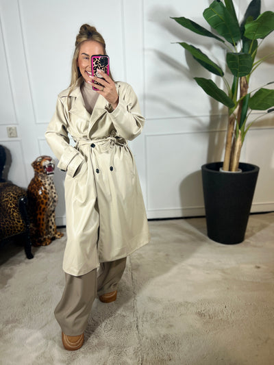 TRENCHCOAT LEATHERLOOK