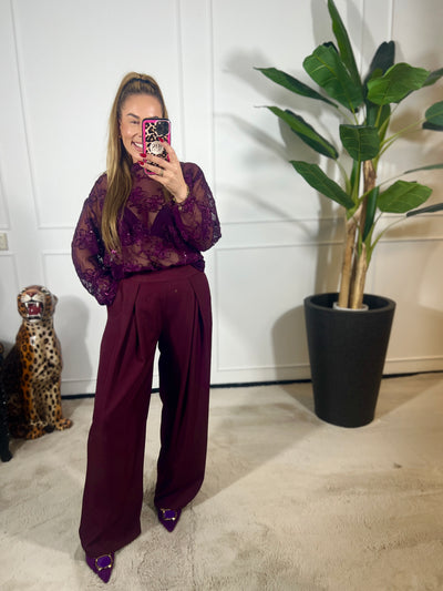 VIOLET MESH BLOUSE