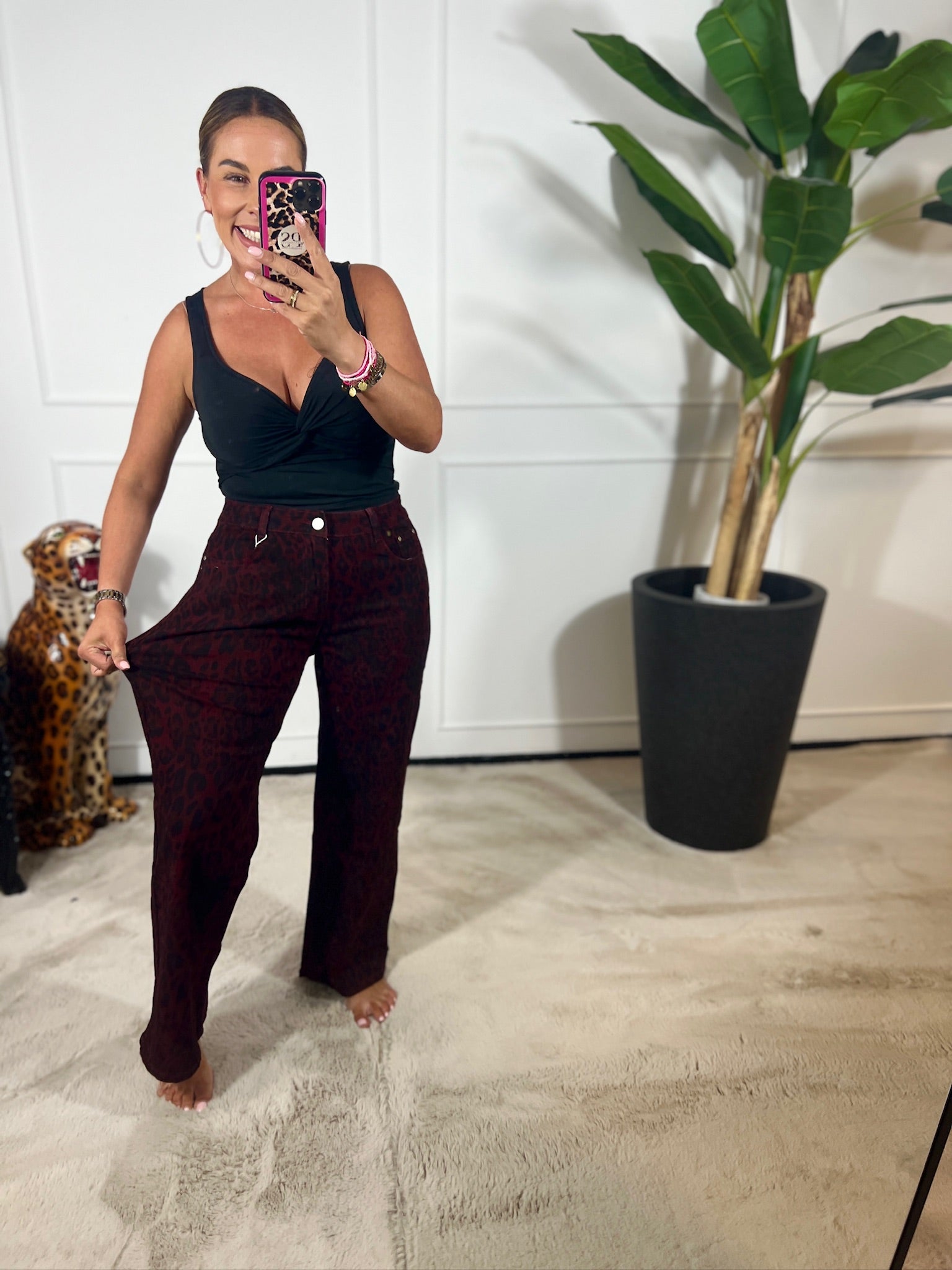 ANNA LEOPARD JEANS
