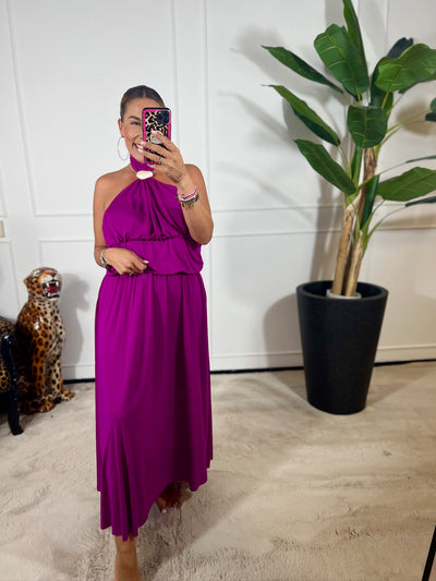 SOOF HALTER MAXI DRESS