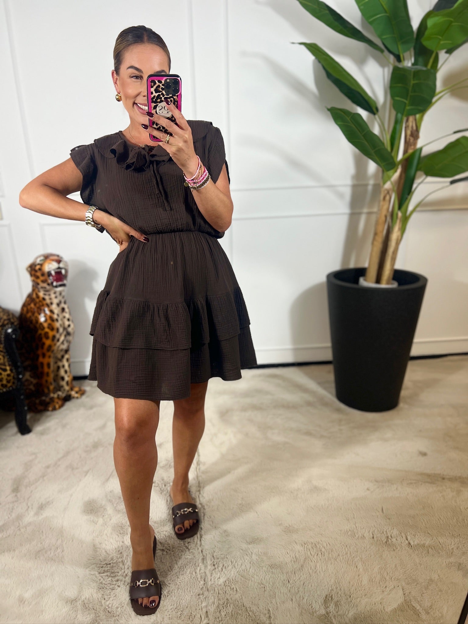 LOLA RUFFLE DRESS
