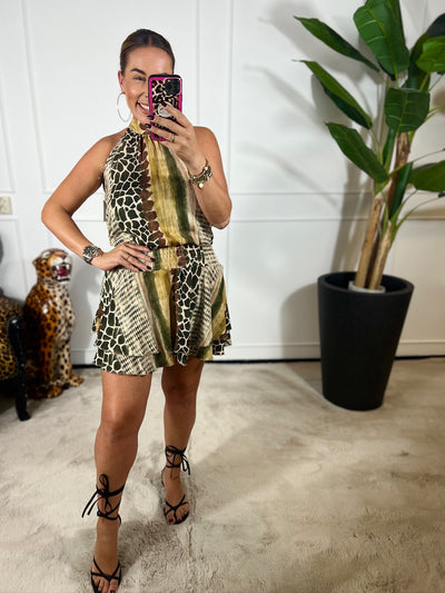 AMBER HALTER DRESS