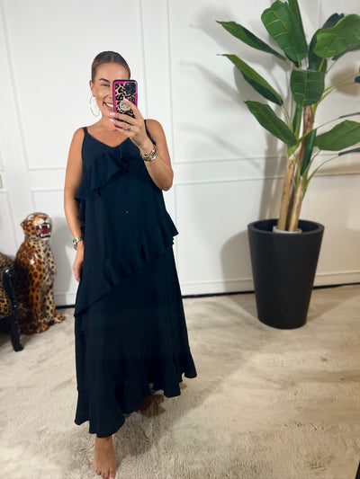 ABBY RUFFLE MAXI DRESS