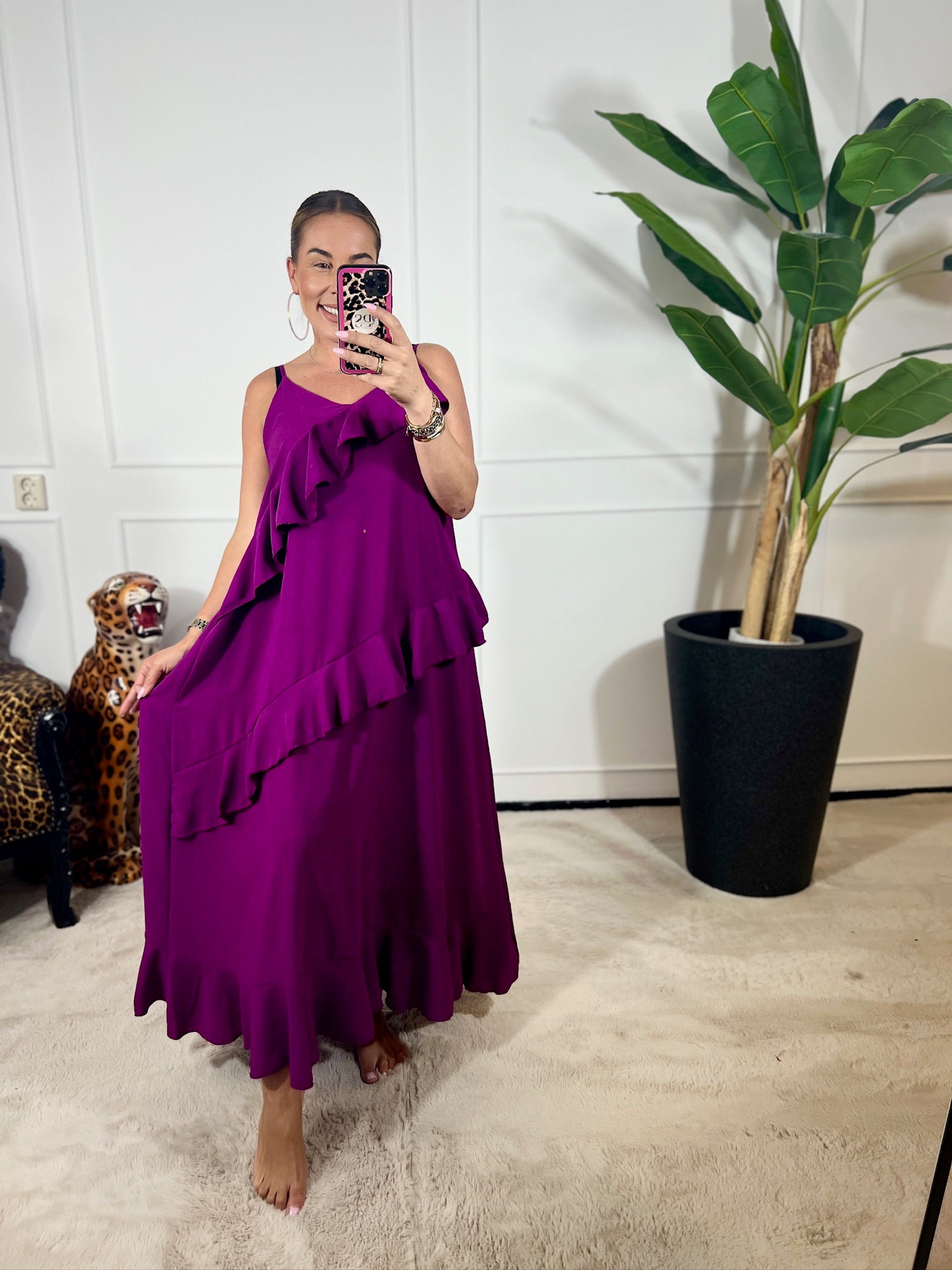 ABBY RUFFLE MAXI DRESS
