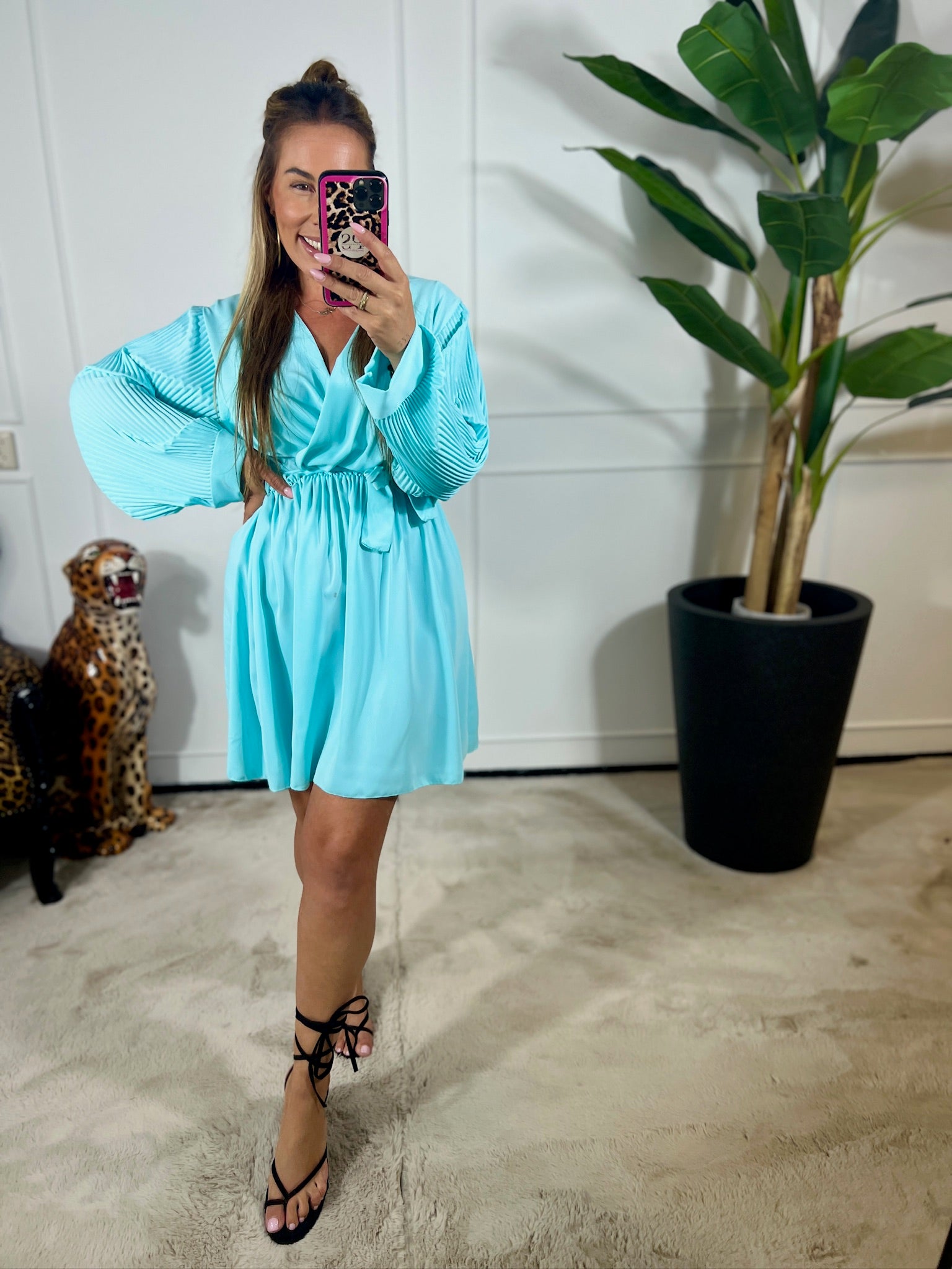 FAYE PLISSÉ DRESS