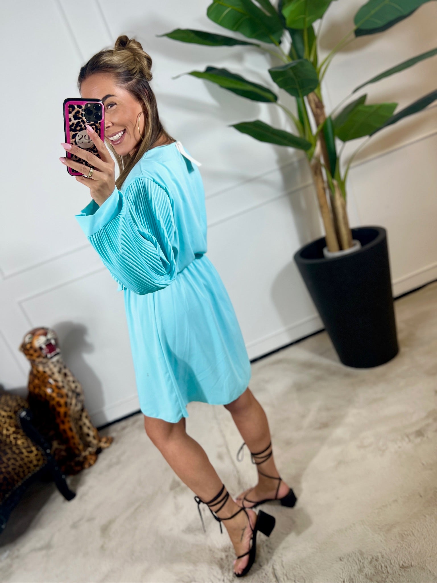FAYE PLISSÉ DRESS