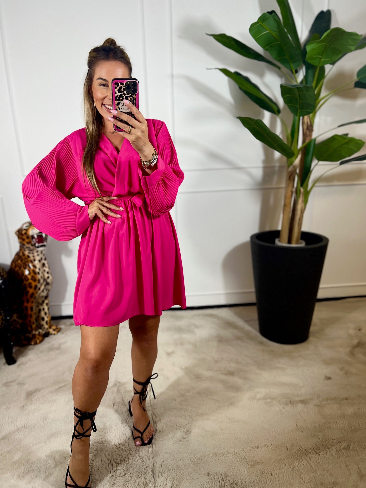 FAYE PLISSÉ DRESS
