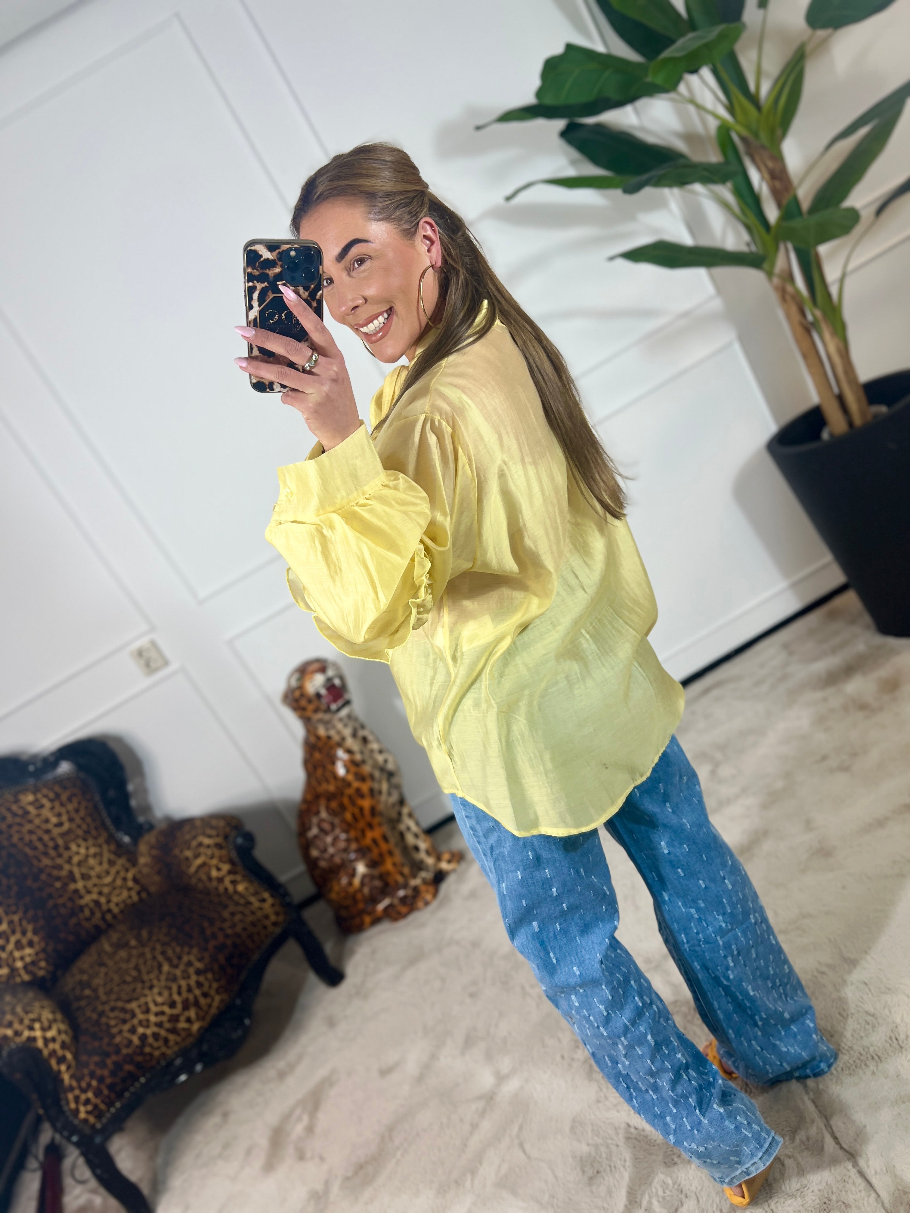 NELA ELEGANT STRIK BLOUSE (T/M 48)
