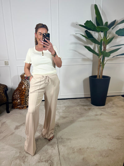 *WIDE LEG* TRAVEL STOF BROEK (T/M 48)