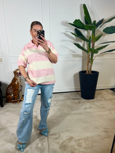 SUNNY STRIPES KNIT POLO (T/M 48)