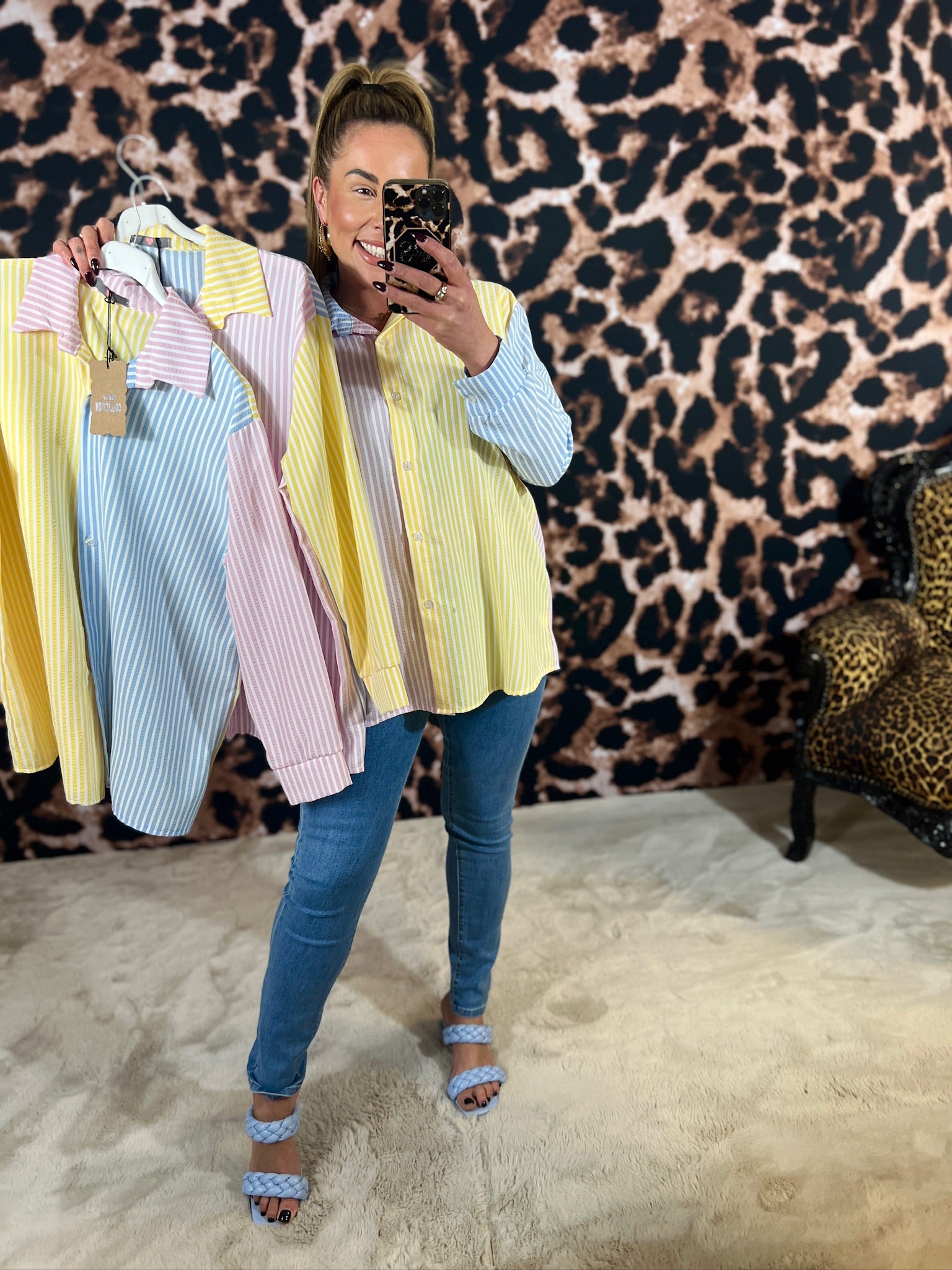 JUUL STRIPE BLOUSE (T/M 46+)